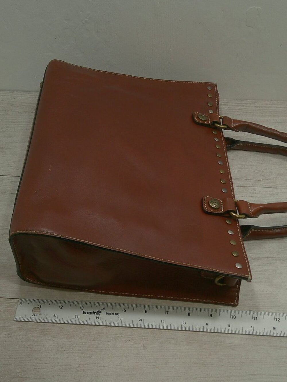 Patricia Nash Zancona Heritage Western Cognac Leather Tote Bag Purse Pocketbook - Picture 4 of 14